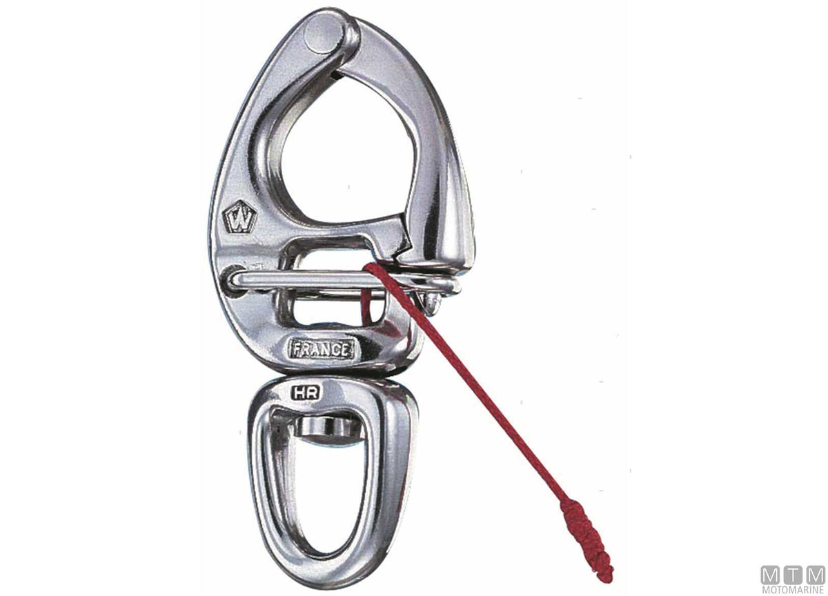 Wichard CL swivel snap shackle quick release eye Ø12 mm stainless steel 316 - original photo Motomarine Srl