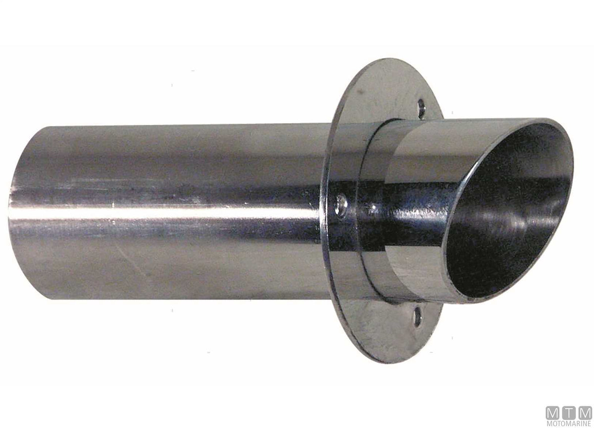 MTM L-shaped exhaust outlet Ø45 mm stainless steel - original photo Motomarine Srl