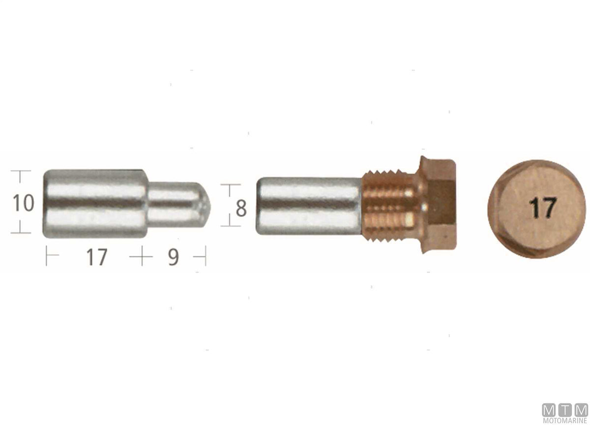 Nanni bar anode, zinc - original photo Motomarine Srl