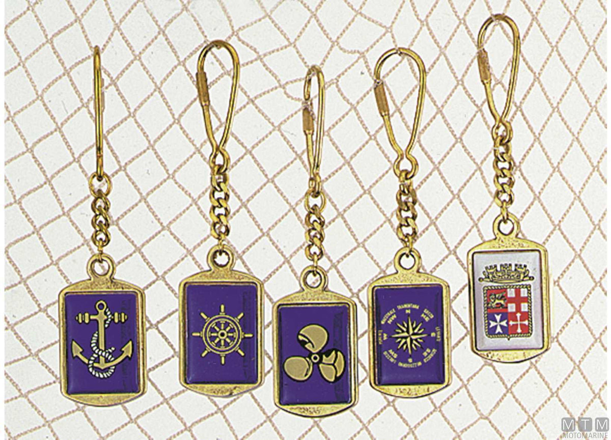 Crest plate keyring - original photo Motomarine Srl