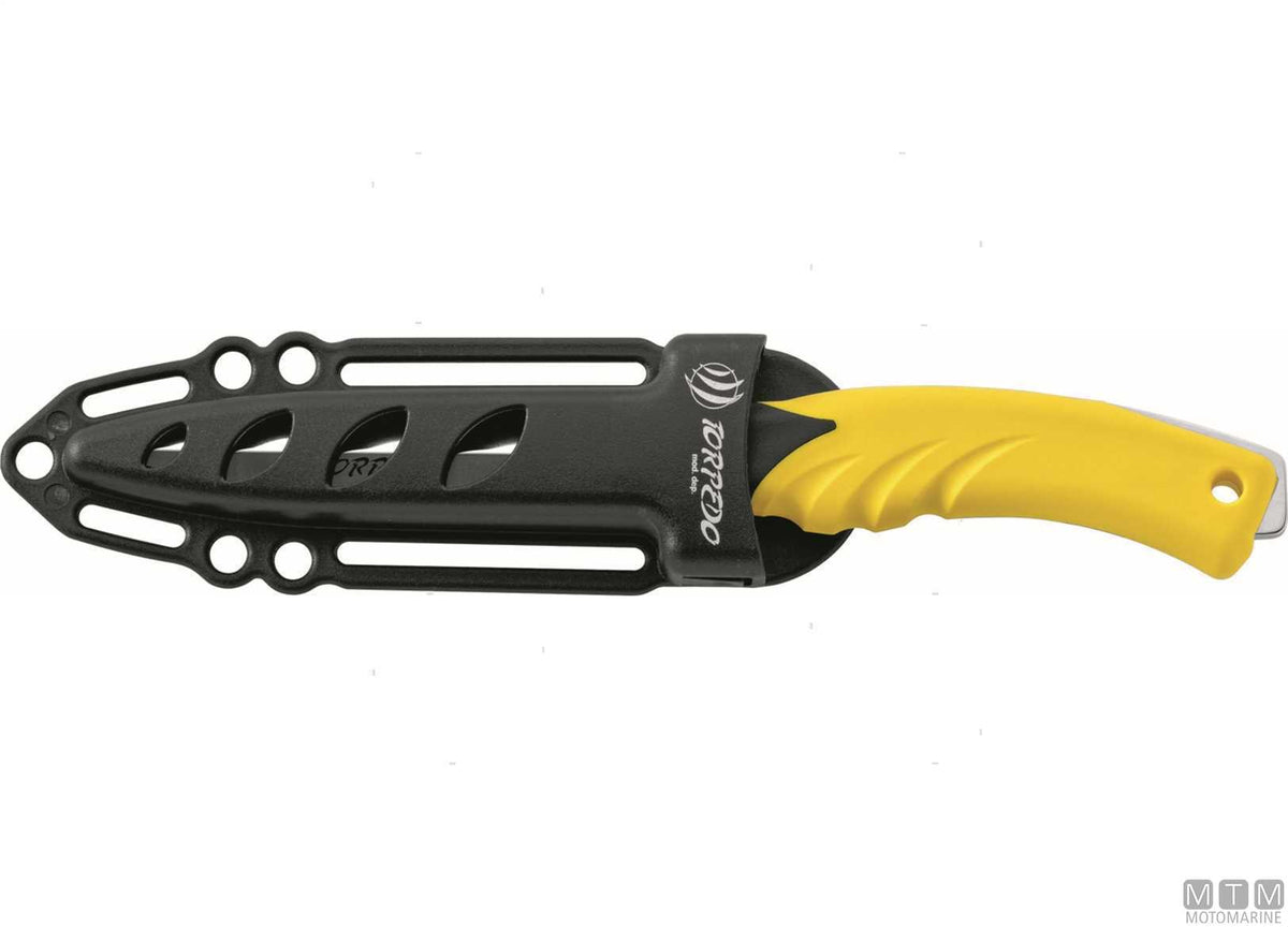 Mac Torpedo 11-Y Knife Yellow, Blade 11.5 cm - original photo Motomarine Srl