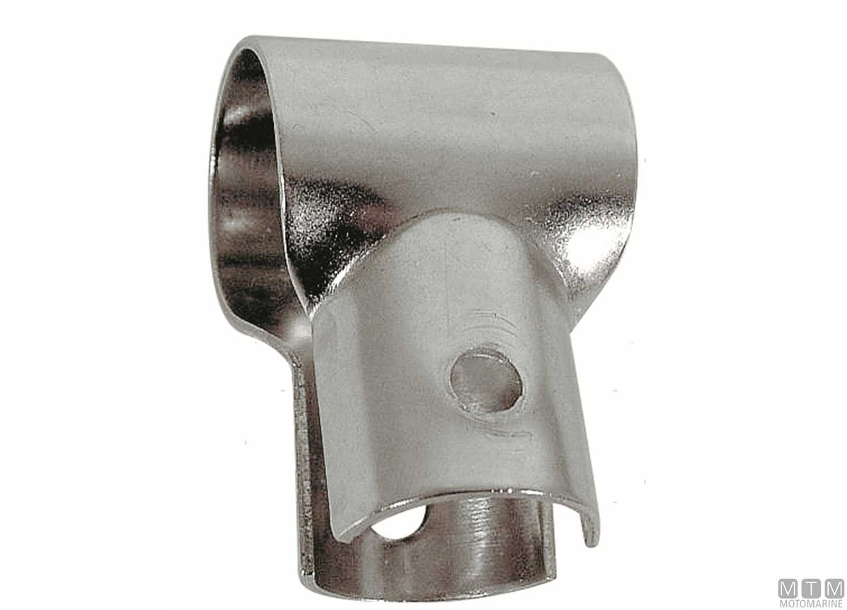 Open T-joint 90° Ø22 mm cast stainless steel 316 - original photo Motomarine Srl