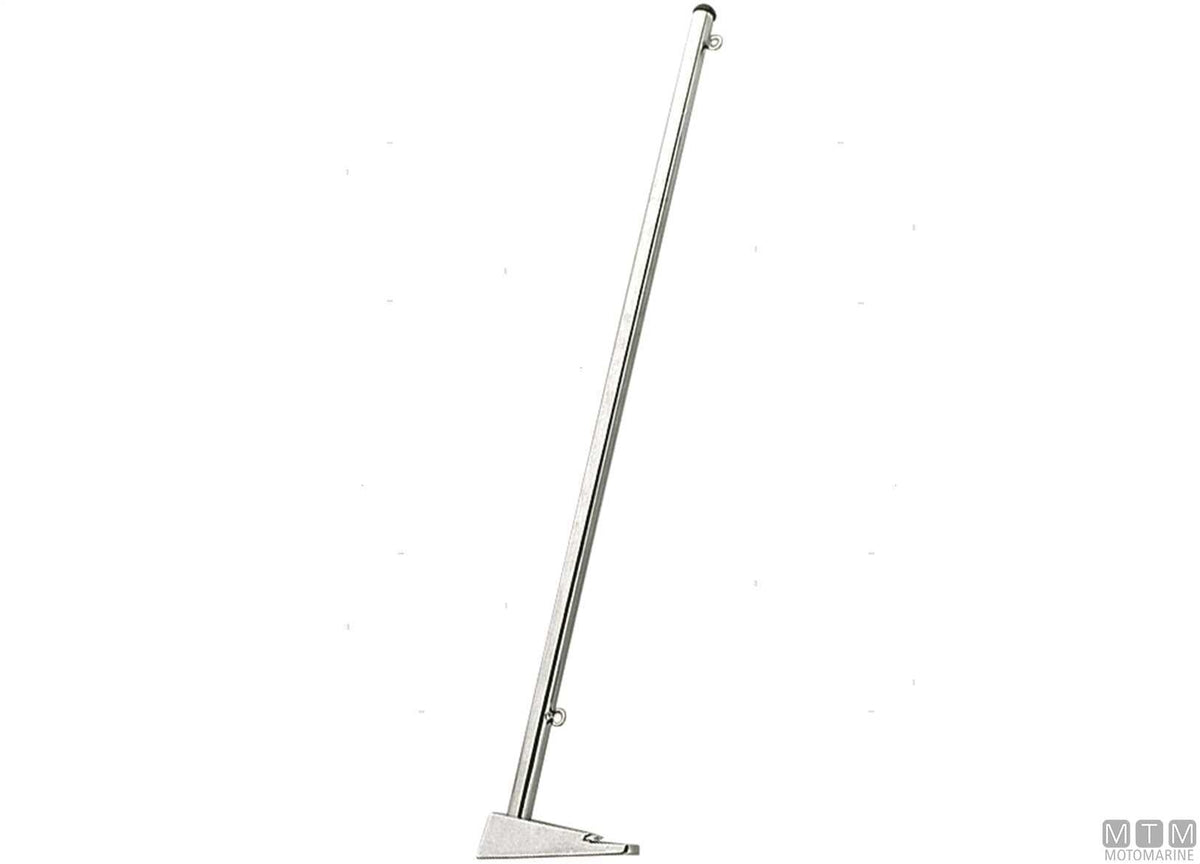 Compact flagpole H500 mm chrome-plated brass - original photo Motomarine Srl