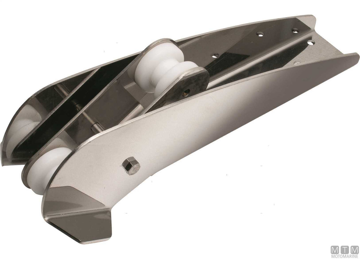 Wing tilting chain bow roller 490 mm, stainless steel 316 - original photo Motomarine Srl