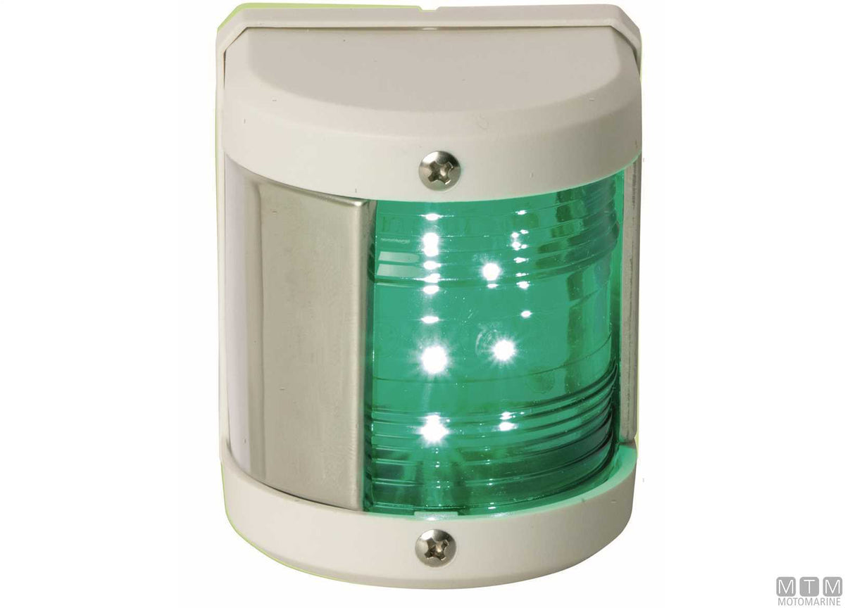 Combined red/green LED navigation light Midi white 65x75 mm - original photo Motomarine Srl