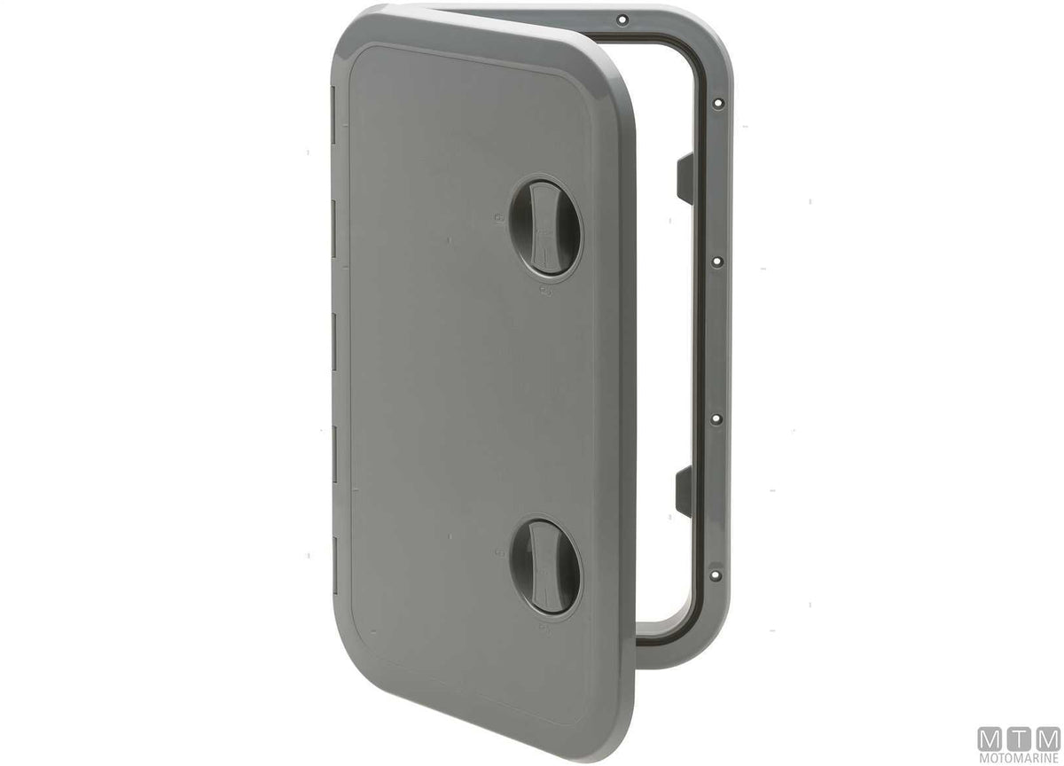 Walkable deck hatch in ABS, grey, size LL 357x606 mm - original photo Motomarine Srl