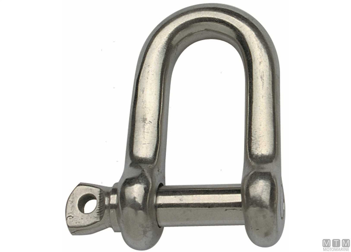 Straight shackle Ø6 mm AISI 316 stainless steel - original photo Motomarine Srl