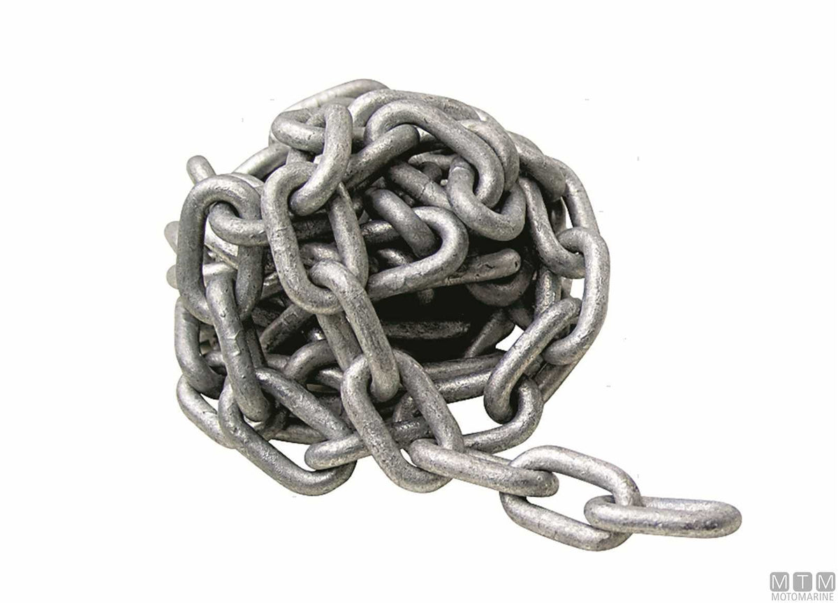 Chain length DIN5685A Ø8 mm 5 m galvanized steel - original photo Motomarine Srl