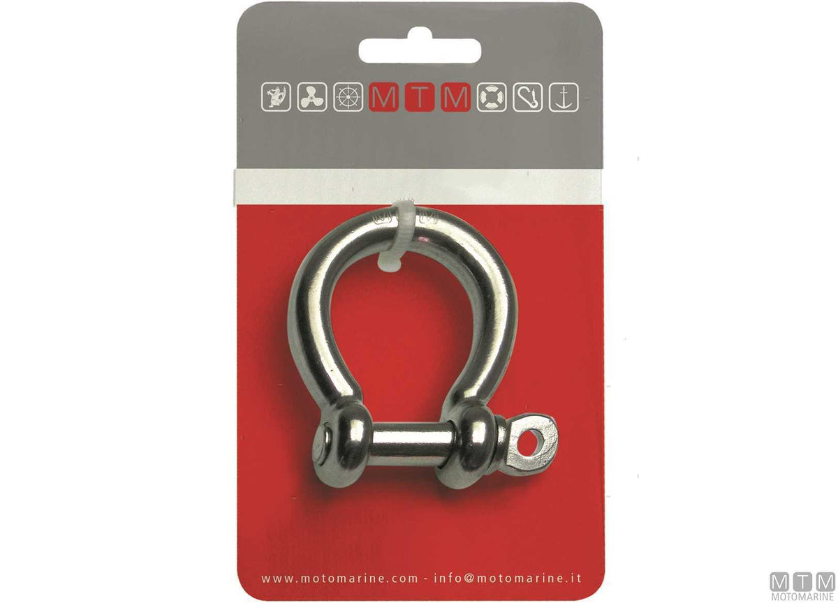Omega shackle Ø6 mm stainless steel 316 M-CARD - original photo Motomarine Srl