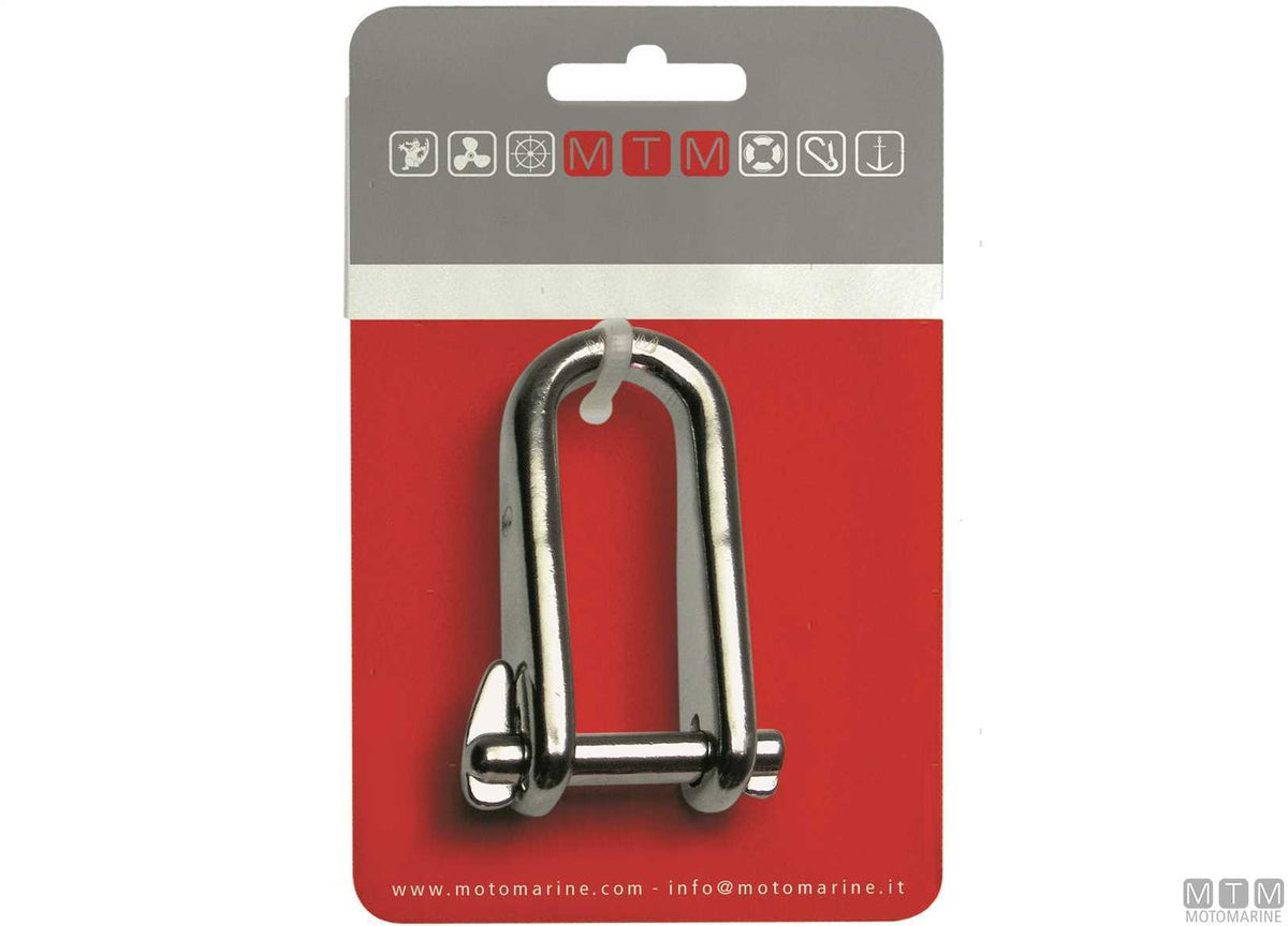 Key pin shackle Ø8 mm AISI 316 stainless steel captive pin M-CARD - original photo Motomarine Srl