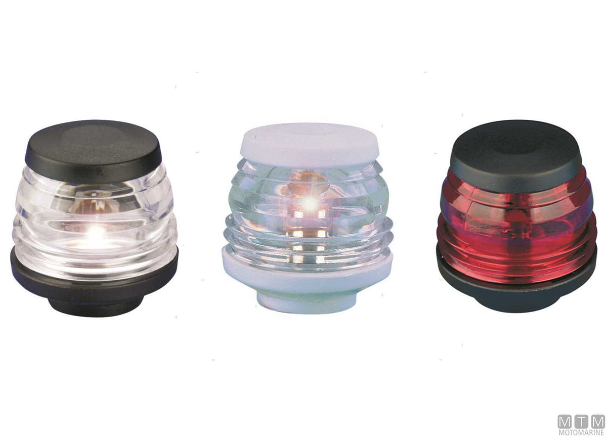White base for pole-mounted navigation lights - original photo Motomarine Srl