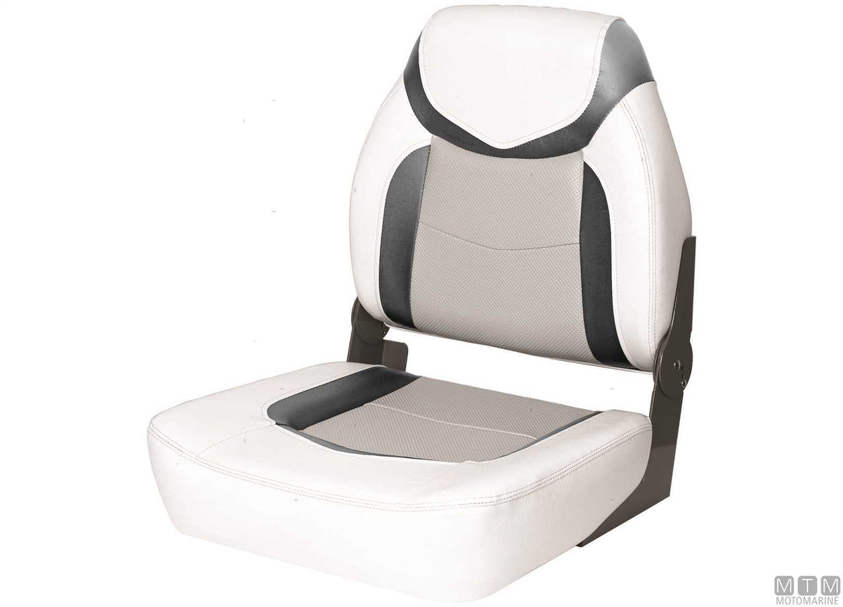 Premium Fish folding seat grey/dark grey - original photo Motomarine Srl