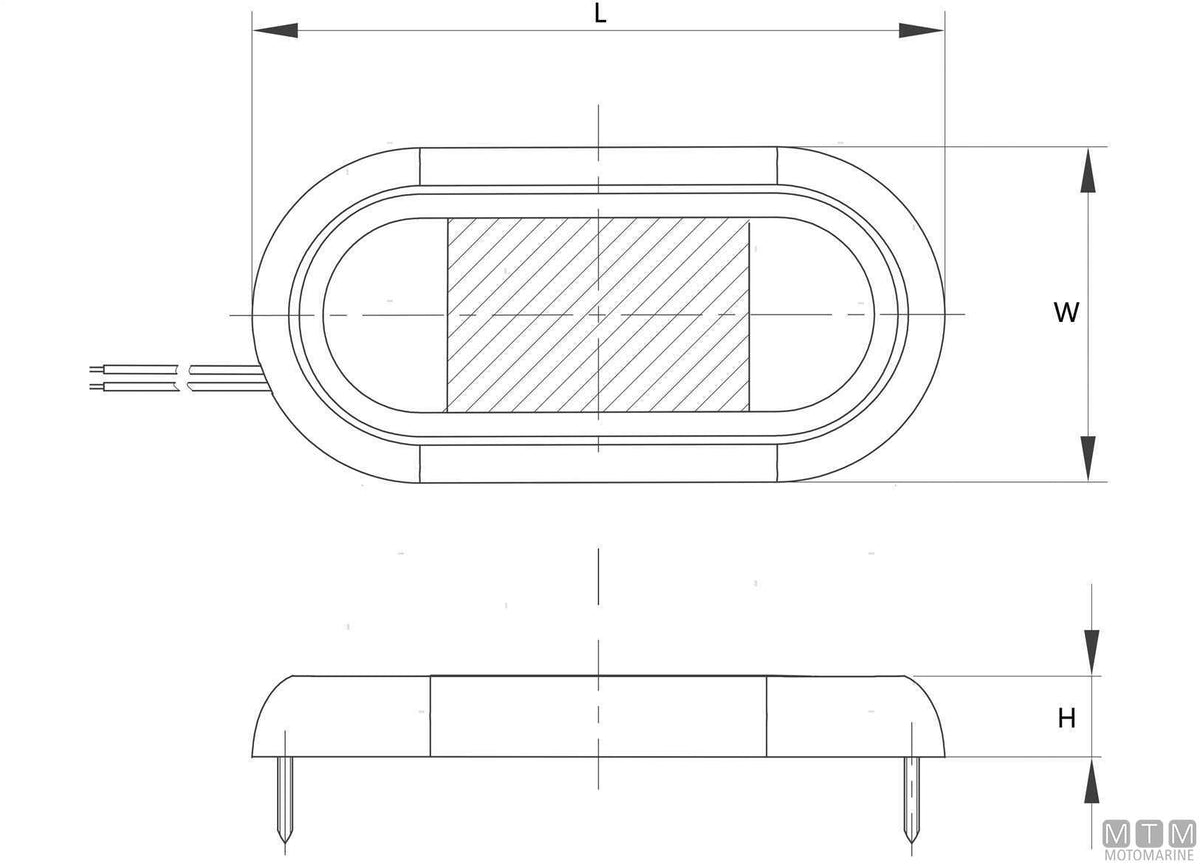 LED light IP67 136x66 mm 10-30V - original photo Motomarine Srl