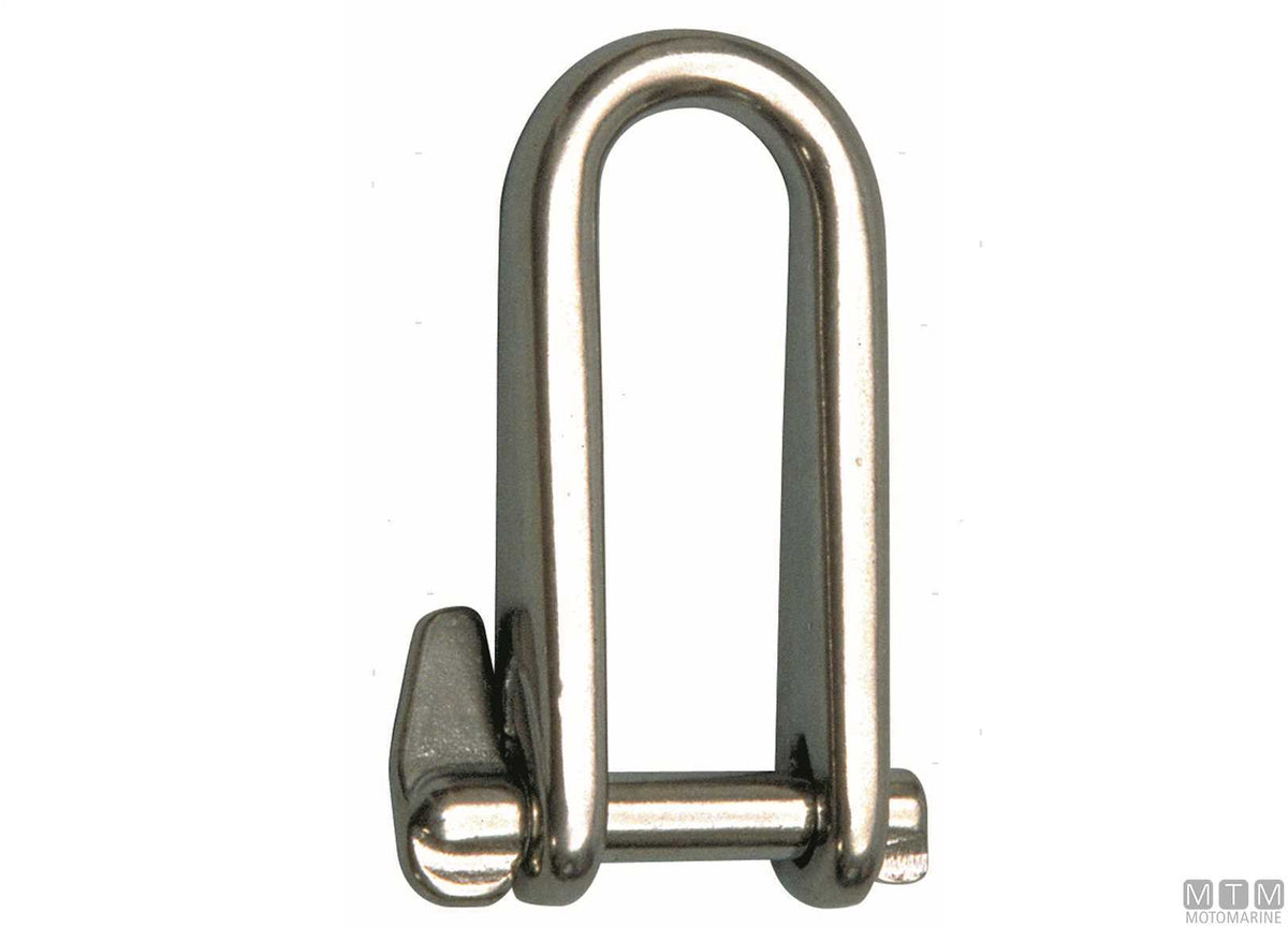 Key pin shackle Ø6 mm stainless steel 316 captive pin - original photo Motomarine Srl