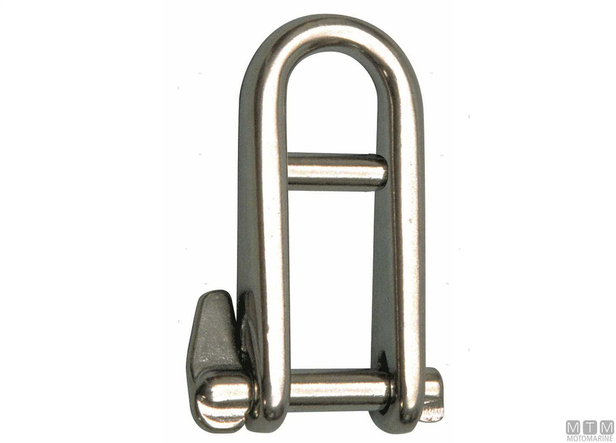 Key pin shackle 2 pins Ø6 mm stainless steel 316 captive pin - original photo Motomarine Srl