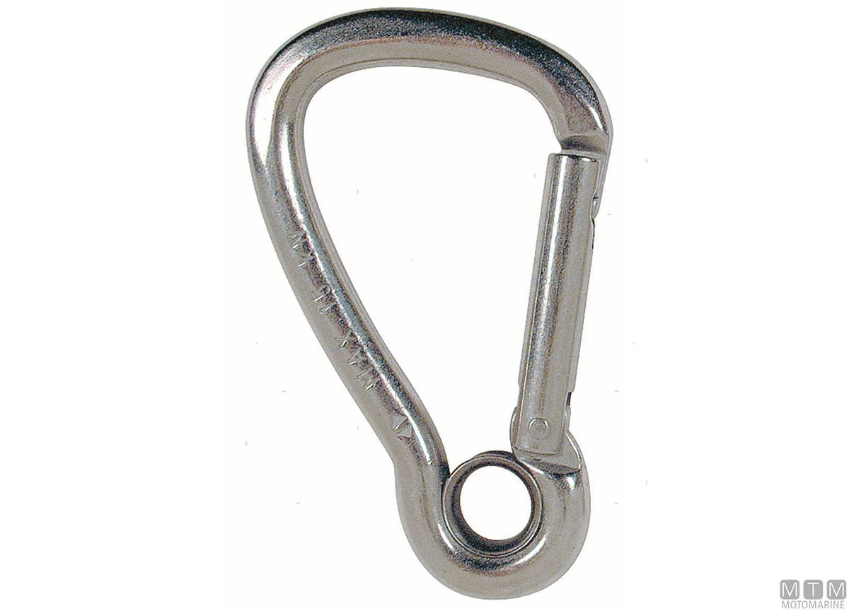 Kong wide snap hook Ø11 mm with eye stainless steel 316 - original photo Motomarine Srl
