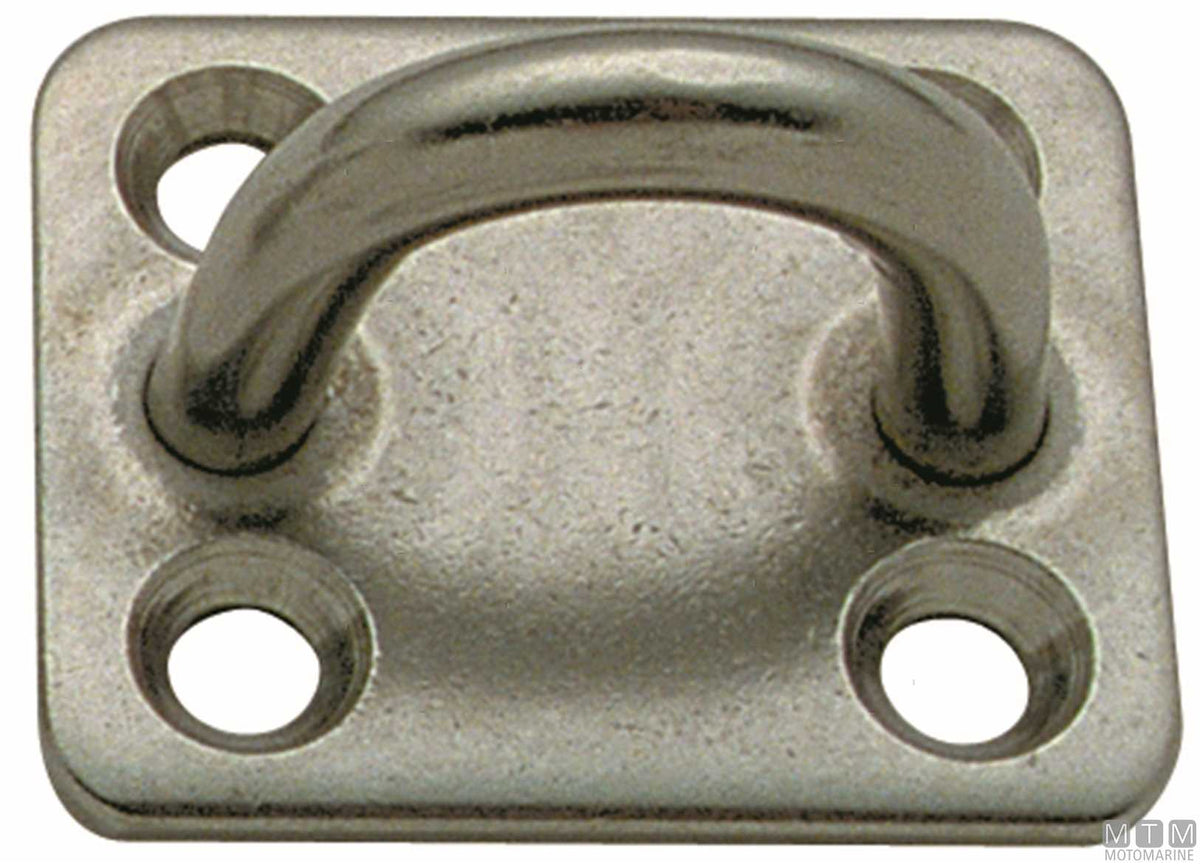 Staple plate 4 holes Ø8 mm stainless steel 316 - original photo Motomarine Srl