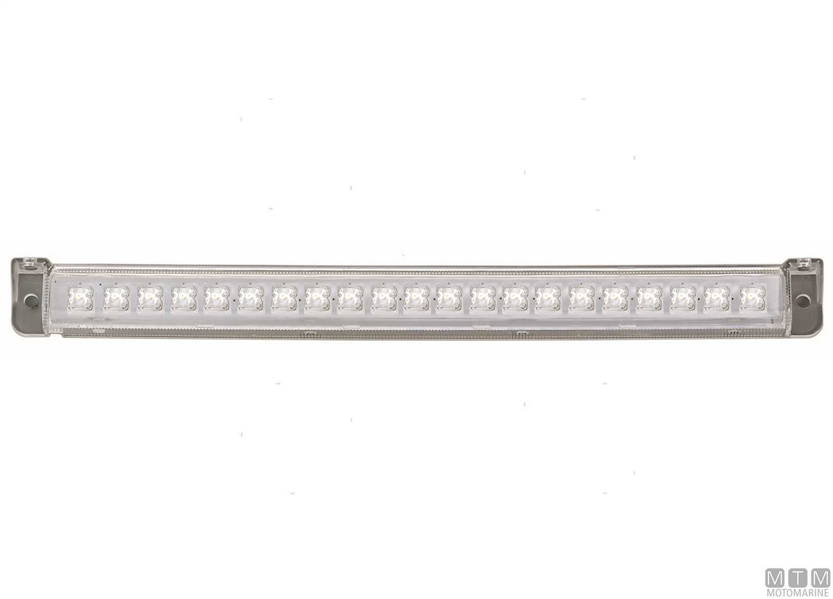 Pair of white waterproof IP68 LED strip lights L250 mm - original photo Motomarine Srl