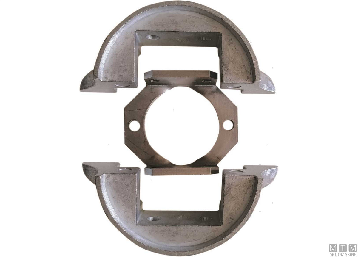 Stainless steel plate for Lombardini collars - original photo Motomarine Srl