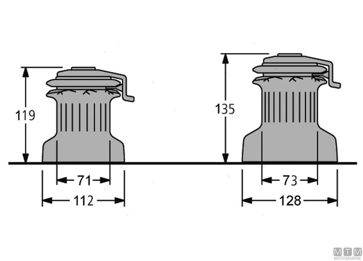 Antal Self-Tailing Winch XT30 - original photo Motomarine Srl