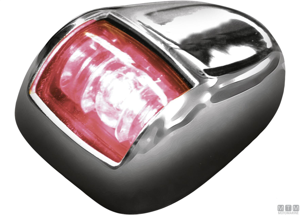 Green LED side navigation light Orionis RINA stainless steel - original photo Motomarine Srl