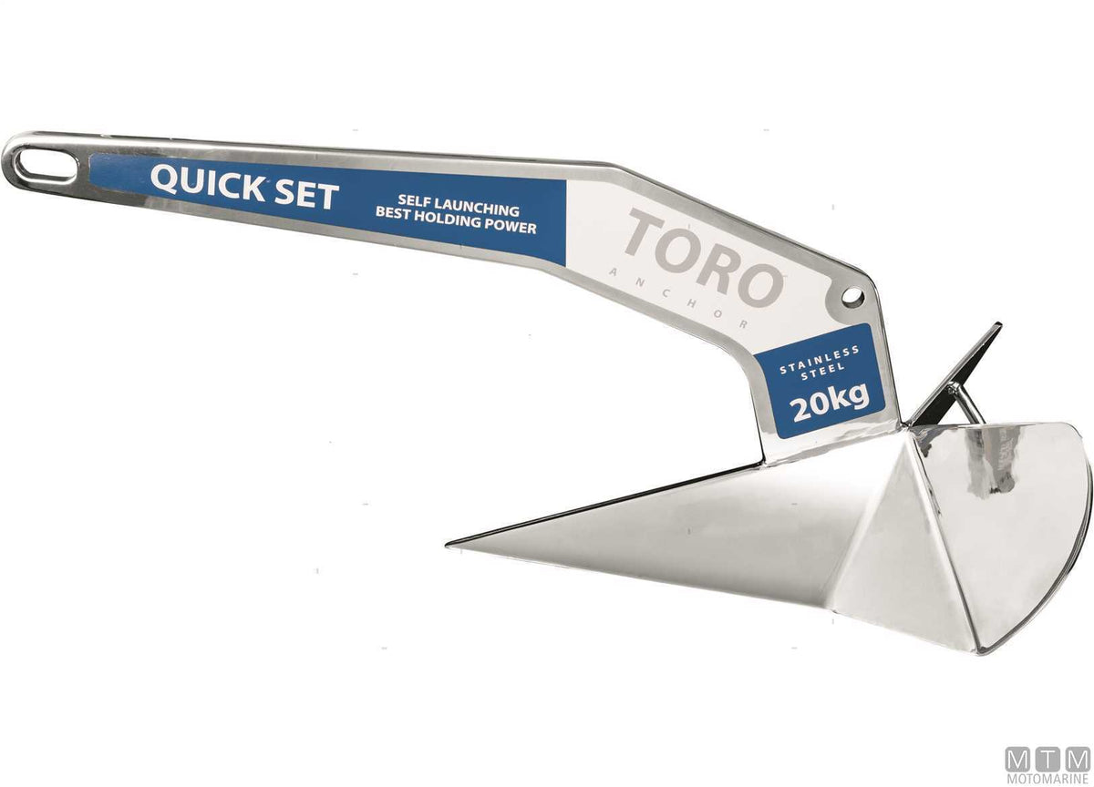 Toro anchor 20 kg, stainless steel 316 - original photo Motomarine Srl