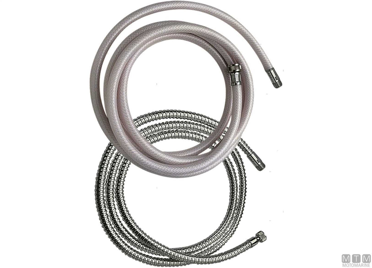 Bath flexible hose 2.5 m chrome - original photo Motomarine Srl