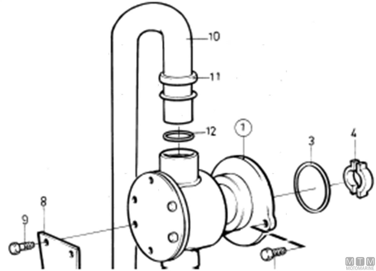 Johnson F7B-9 cooling water pump - original photo Motomarine Srl