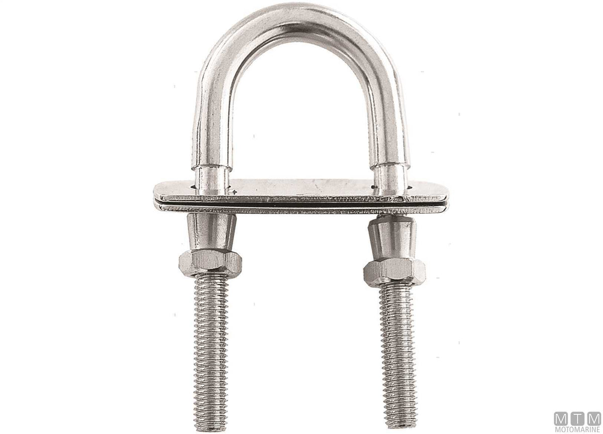 U-bolt with self-locking nuts Ø10 mm stainless steel 316 - original photo Motomarine Srl