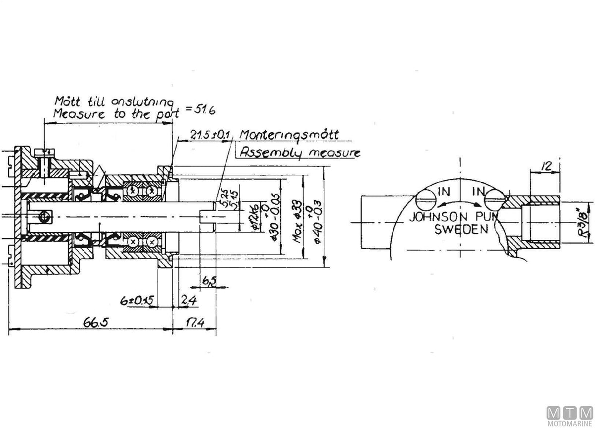 Johnson F35B-9 cooling pump - original photo Motomarine Srl