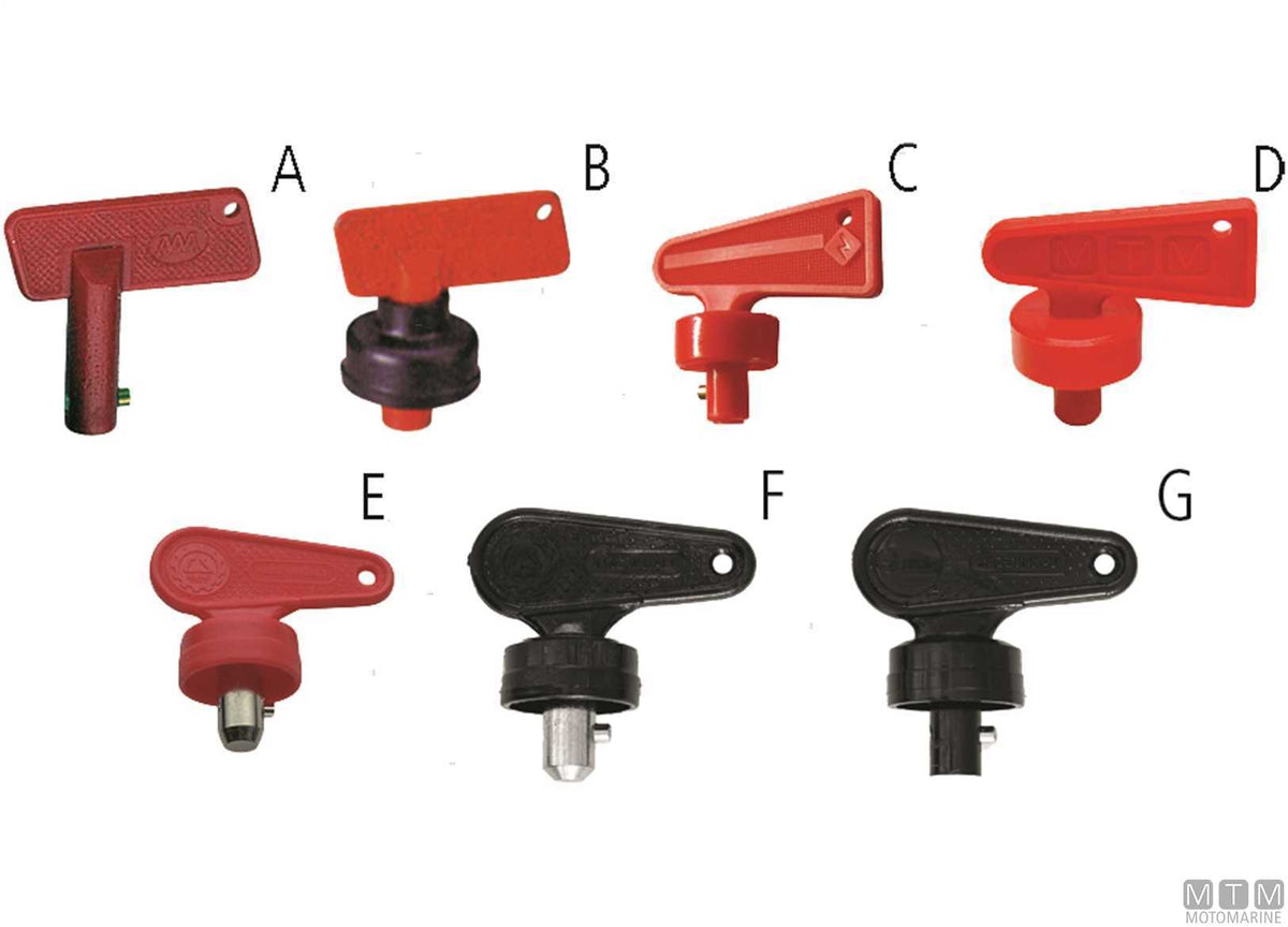 Spare key for battery disconnect switch 2103000 with cap - original photo Motomarine Srl