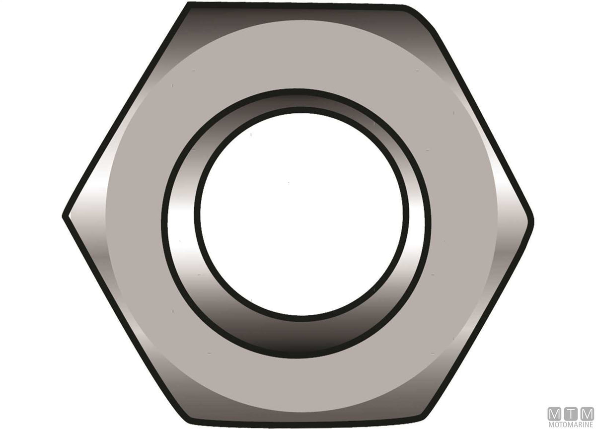 DIN934 hex nuts, stainless steel A4, M14, 2 pcs - original photo Motomarine Srl