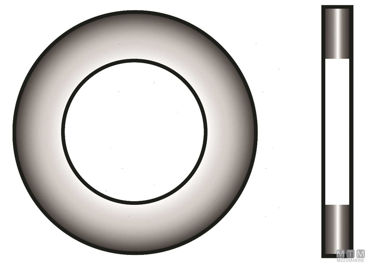 DIN125 flat washers, stainless steel A4, Ø5.3 mm, 30 pcs - original photo Motomarine Srl