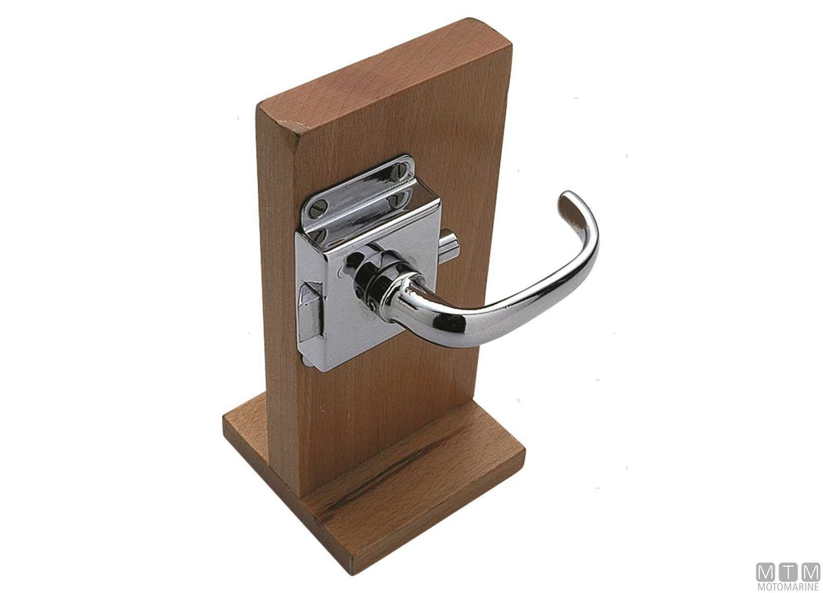 Lock with drawer-type strike and internal latch 6041, chrome-plated brass - original photo Motomarine Srl