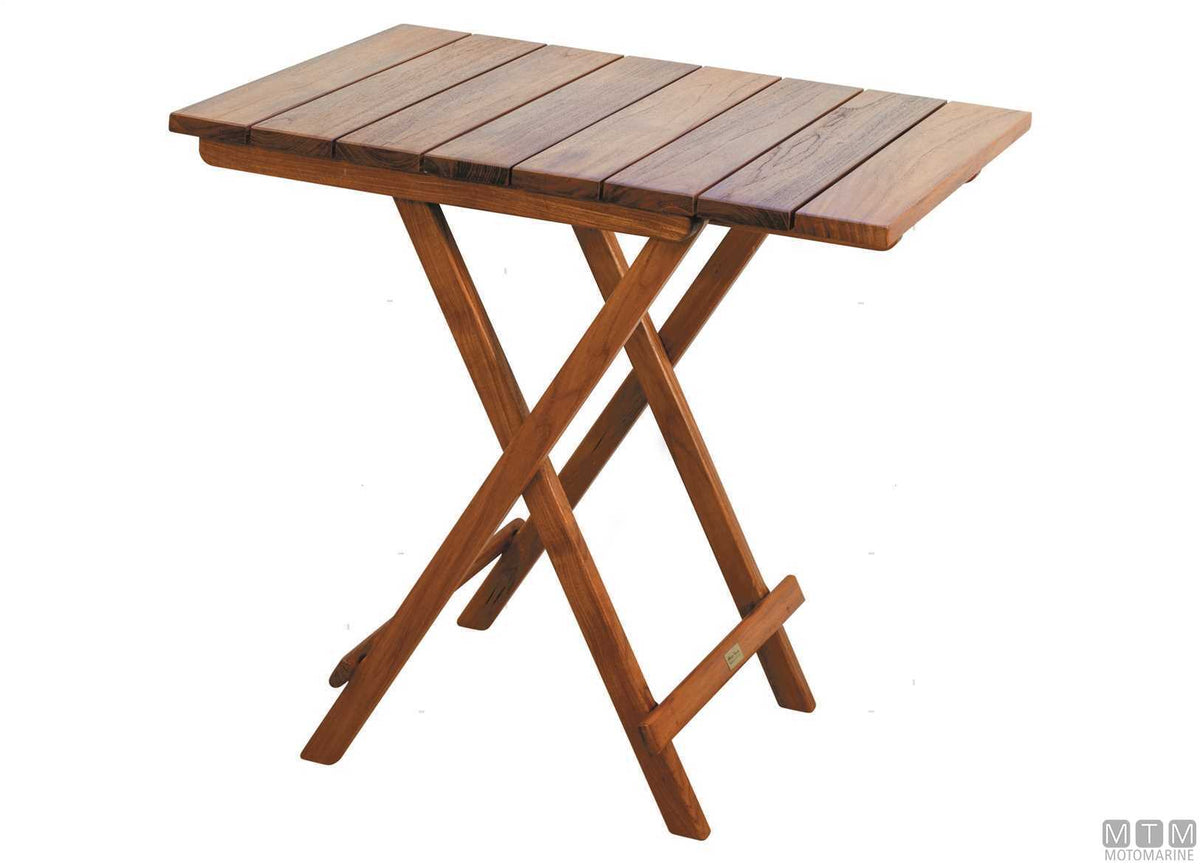 MB folding table in teak 80x60 cm H 75 cm - original photo Motomarine Srl