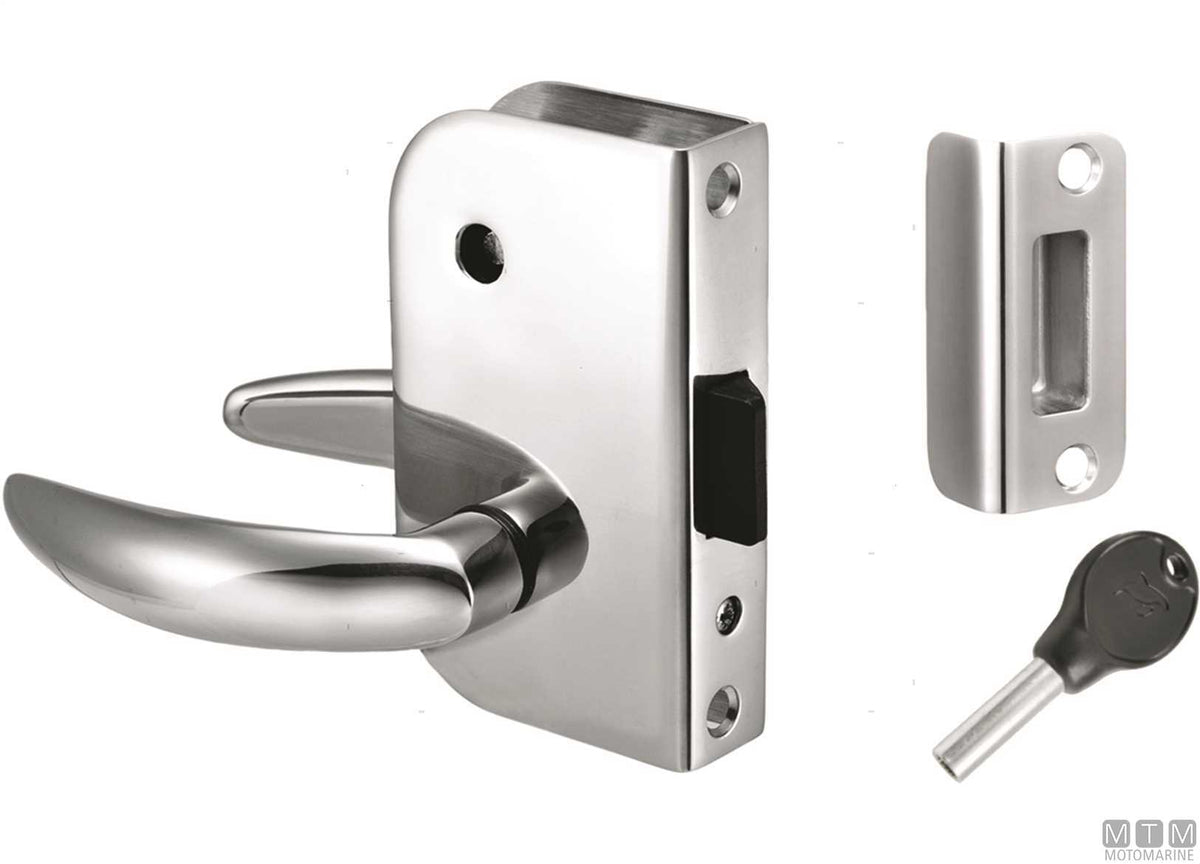 Privacy door lock with keys right-hand stainless steel - original photo Motomarine Srl