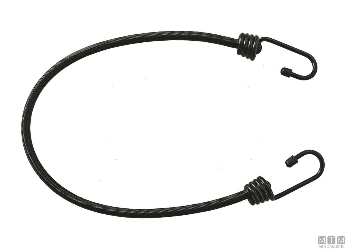 Elastic strap with 2 black stainless steel hooks and rubber Ø8 mm 80 cm - original photo Motomarine Srl