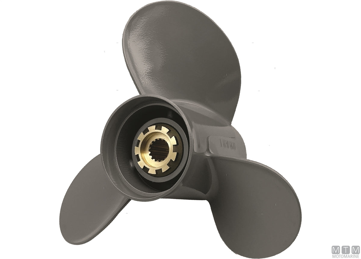 Alice propeller for Honda 3 blades aluminium 12 3/4x21 - original photo Motomarine Srl