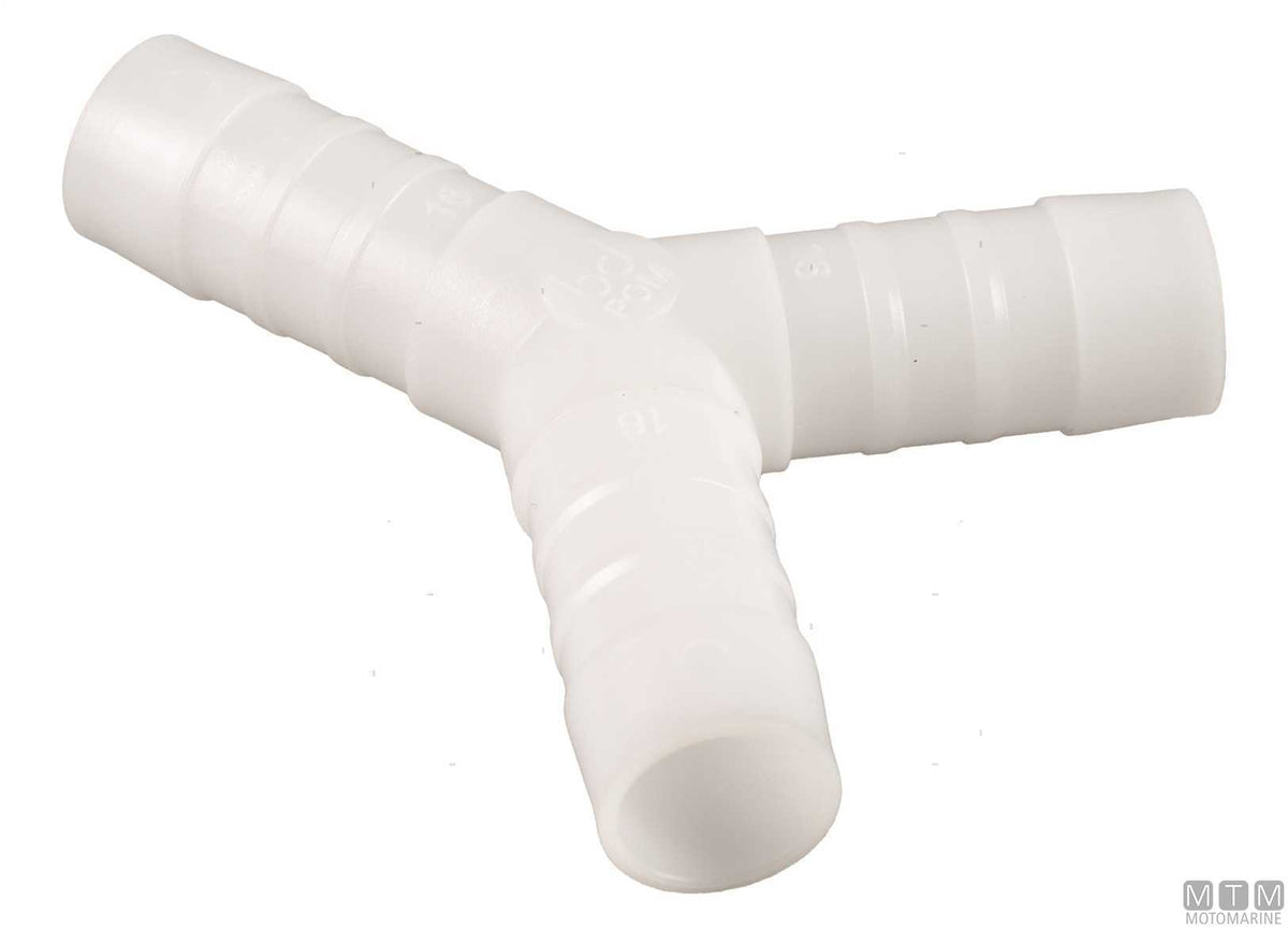 Y-connector Ø10 mm POM resin - original photo Motomarine Srl