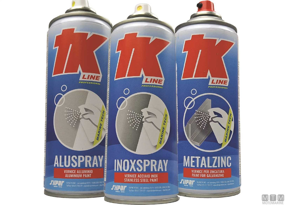 TK Aluspray metallic spray paint 400 ml - original photo Motomarine Srl