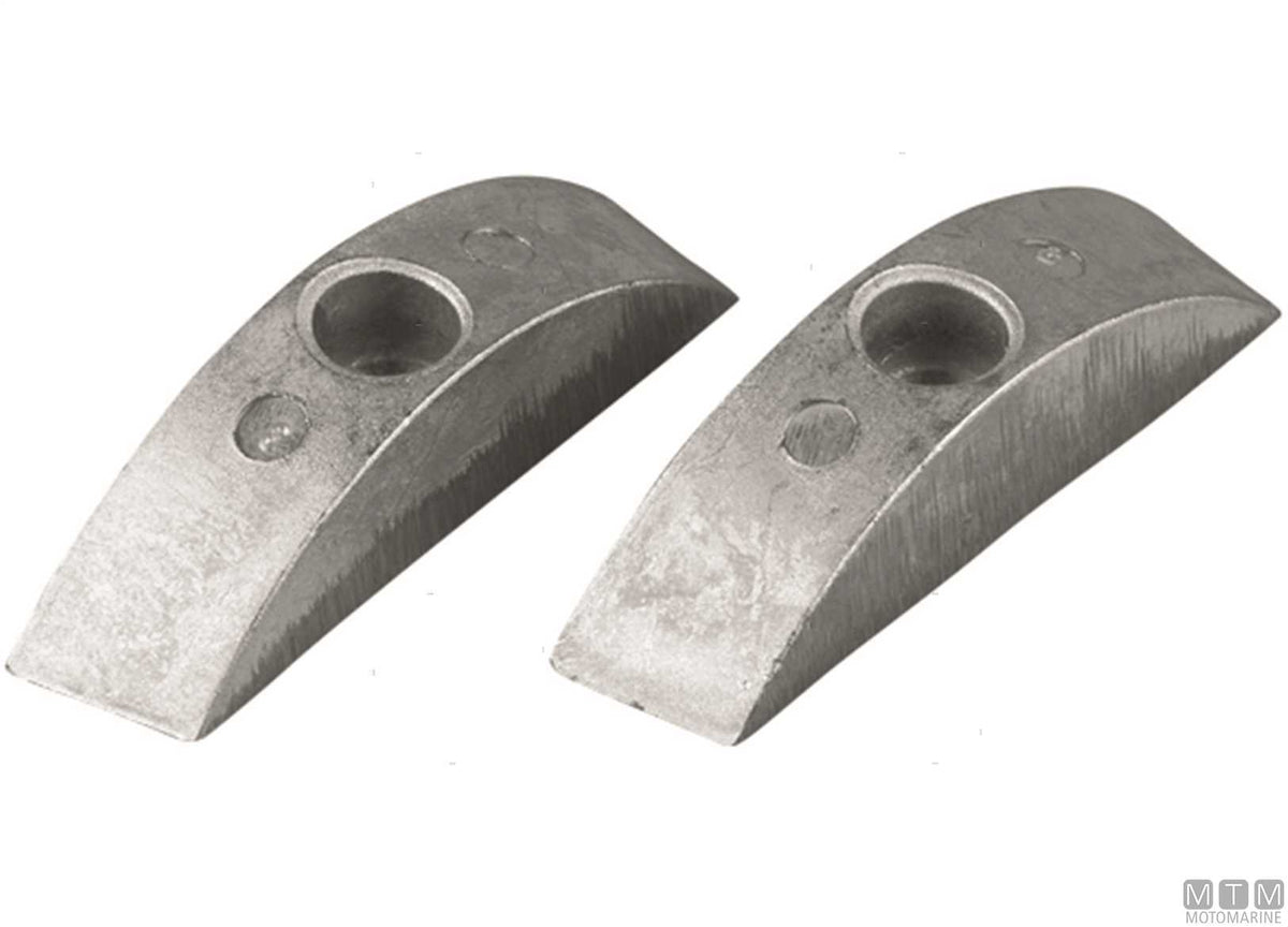 Double plate anode for Volvo 110/120, aluminium - original photo Motomarine Srl