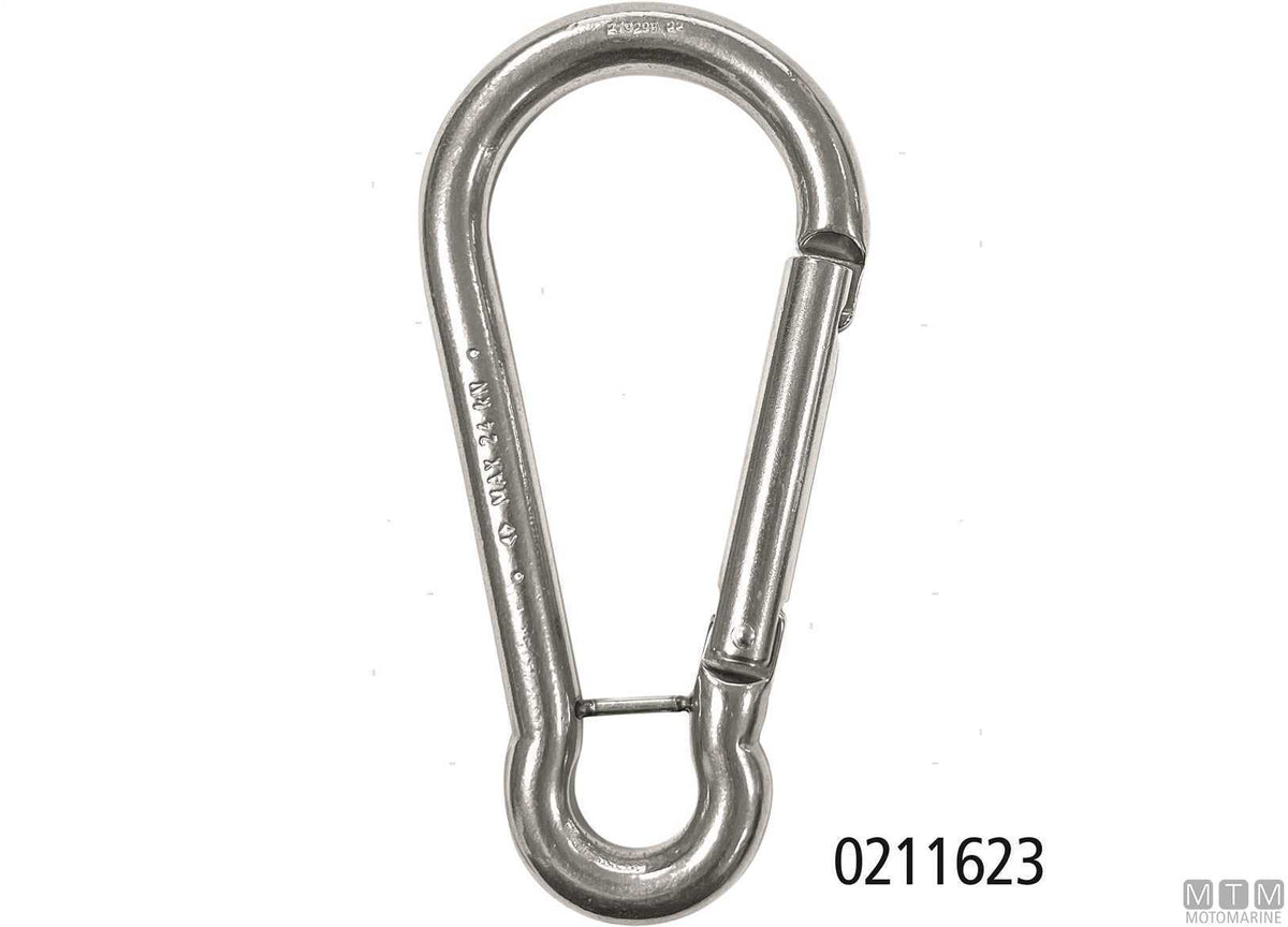Kong Classic snap hook Ø8 mm with eye stainless steel 316 - original photo Motomarine Srl