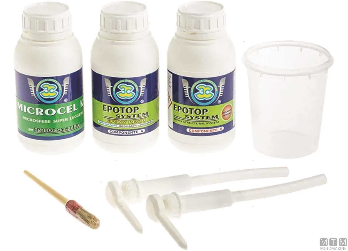 Epotop System 3C Tecnocell epoxy resin kit 750 ml - original photo Motomarine Srl