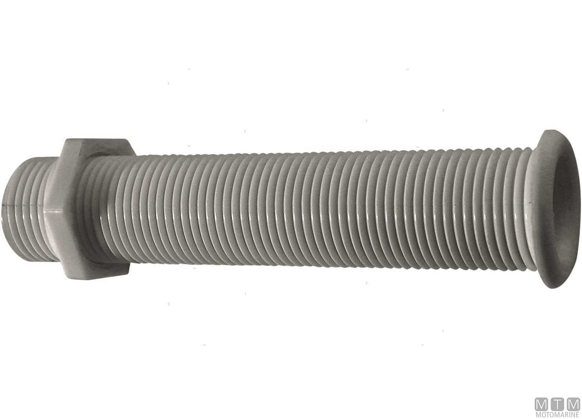 Grey long through-hull fitting for Ø22.7 mm plugs - original photo Motomarine Srl