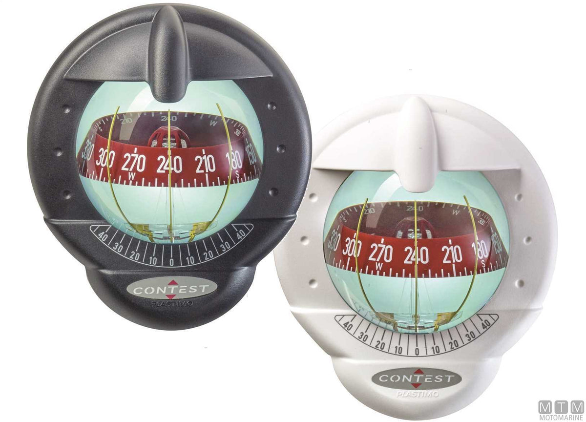 Plastimo Contest 101 vertical compass, white - original photo Motomarine Srl