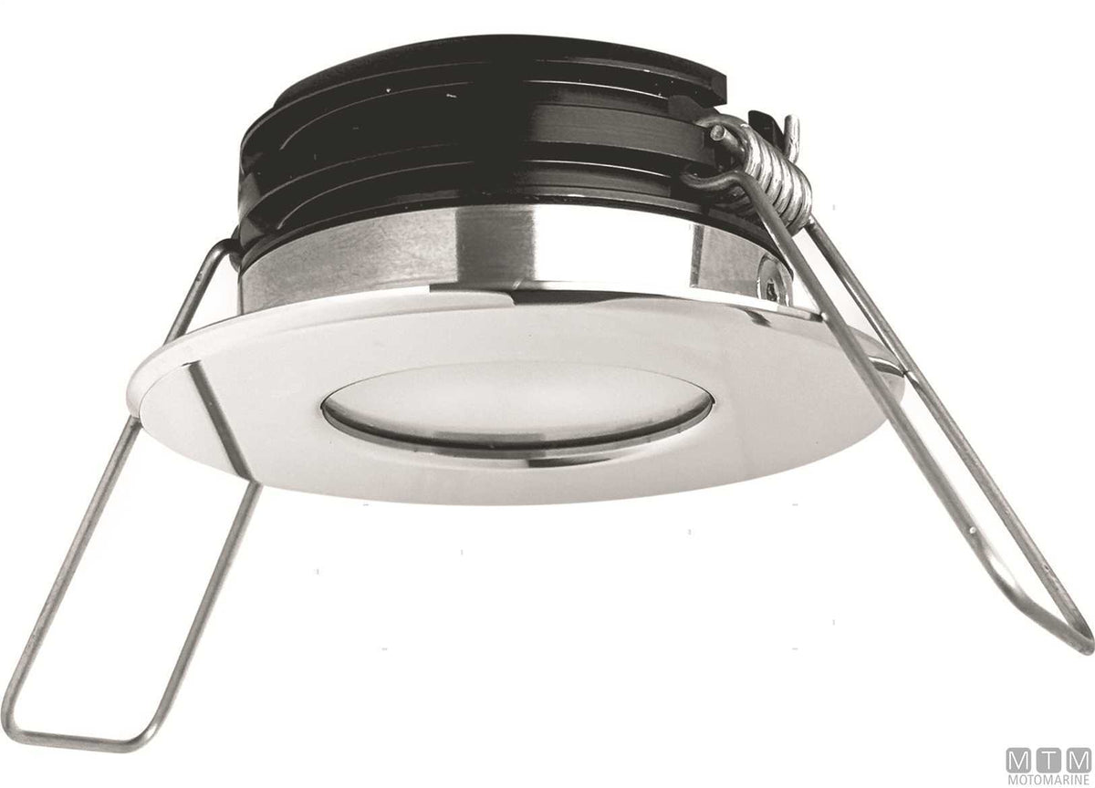 Warm light LED spotlight Astel Intensa stainless steel Ø79 mm - original photo Motomarine Srl