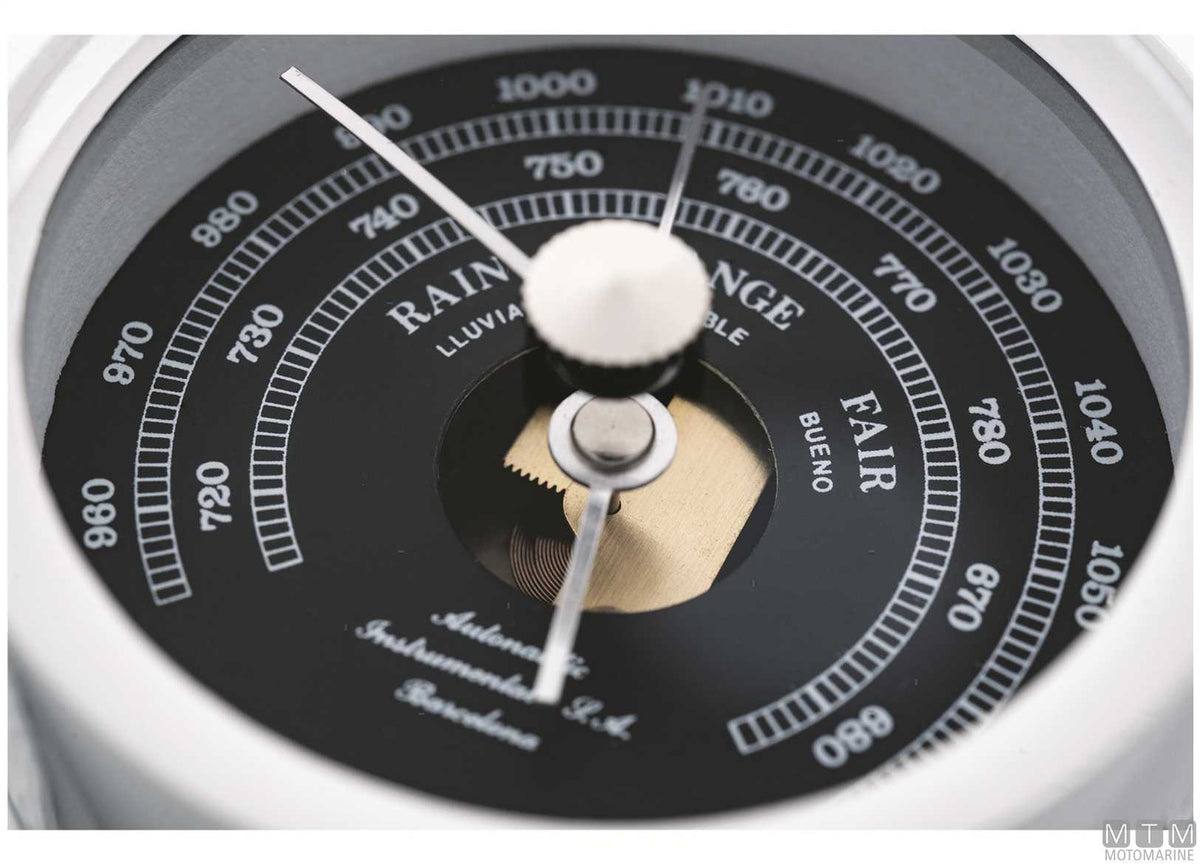A-Nautic Minor thermometer 72 mm black dial chrome-plated brass - original photo Motomarine Srl