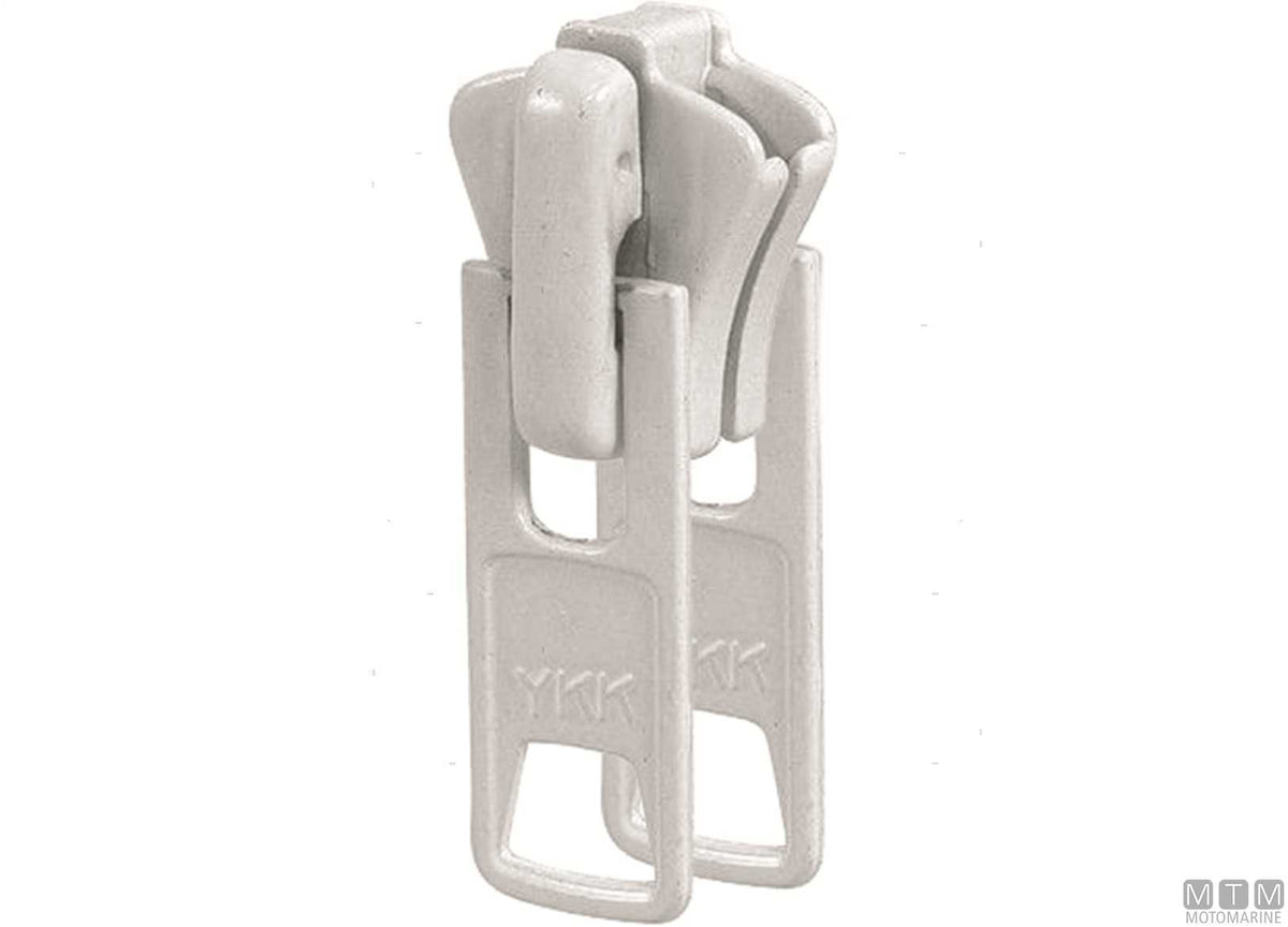 YKK zip slider white - original photo Motomarine Srl
