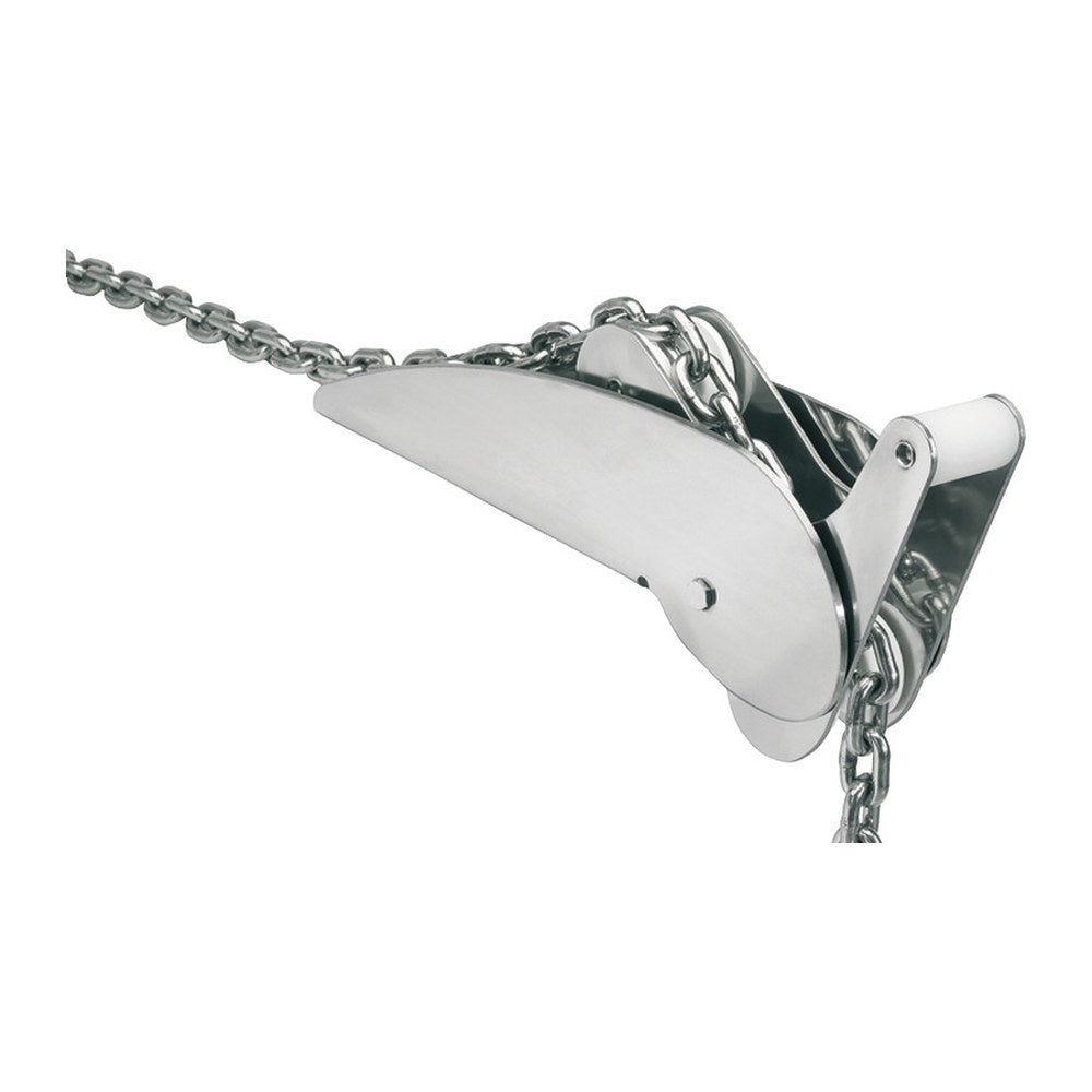 Polished SS heavy hinged roller 30 kg 595 mm - foto originale Osculati Srl