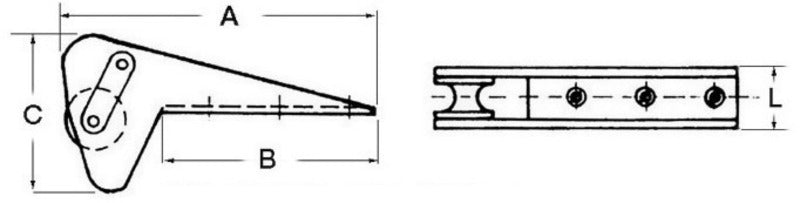 SS roller for Bruce/Trefoil max 15 kg - foto originale Osculati Srl